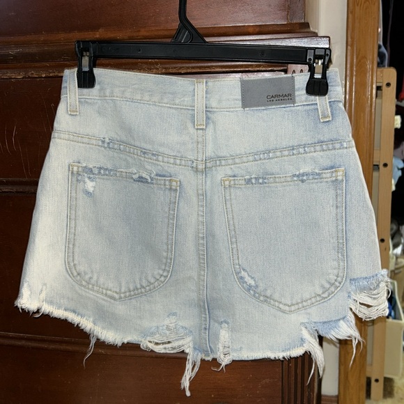 CARMAR distressed denim skirt🤩NWT - Picture 2 of 5